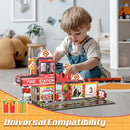 Magnetic Tiles, 50PCS Fire Station Theme Building Blocks Set, Magnet Building Blocks and STEM Preschool Toys for Toddlers Kids Ages 3-5 5-7 8-10 by TinyTreasures Baby Boutique