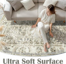 jinchan Runner Rug 2x6 Washable Hallway Runner - Vintage Floral Non Slip Low-Pile Soft Thin Kitchen Rug Distressed Carpet for Farmhouse Bedroom Entryway Laundry Room(2x6ft,Taupe) by TinyTreasures Baby Boutique