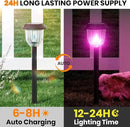 AOSEA 4 Pack Solar Pathway Lights Outdoor Waterproof - Auto RGB Color Changing Solar Lights for Outside, IP65 Rated, 12H Bright Landscape Lighting, Durable Plastic - Perfect for Garden & Walkway by CozyNest Decor