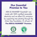 ARM & HAMMER Essentials Fluoride-Free Toothpaste Whiten + Activated Charcoal-4 Pack of 4.3oz Tubes, Clean Mint- 100% Natural Baking Soda by CozyNest Decor