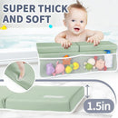 URMYWO Bath Kneeler and Elbow Rest Pad Set - 1.5" Thick Baby Bath Kneeler Pads with Toys Organizer, Anti-Slip Cozy Knee & Arm Support Bathtub Mat, Quick Dry Kneeling Pad for Baby Bath Time by TinyTreasures Baby Boutique