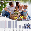 80"x60" Waterproof Sandproof Picnic Mat - Portable Foldable Outdoor Blanket for Beach, Park, Travel & Indoor Use - Lightweight Compact Design, Easy-Carry (Gray&White) by TinyTreasures Baby Boutique