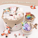 Large Baby Basket Toy Storage 3 Pack, (20"x13.8") Woven Baby Laundry Basket, Stuffed Animal Storage. by TinyTreasures Baby Boutique
