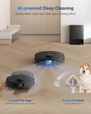 ECOVACS DEEBOT T30S PRO Robot Vacuum and Mop, 11000Pa, TruEdge Adaptive Edge Mopping, ZeroTangle Technology, AI Instant Re-mop, Self-Emptying & Refilling, AI Obstacle Avoidance by CozyNest Decor