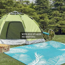 Pauwer Waterproof Outdoor Rug 6x9, Reversible Plastic Straw Patio Camping Rug, Indoor Outdoor RV Mat Carpet for Deck, Camper, Porch, Balcony, Backyard, Picnic, Leaf Teal by GreenHaven Gardens