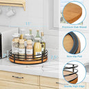 Wood Lazy Susan Turntable Organizer - 11" Round Wooden Lazy Susan for Cabinet Kitchen Countertop Dining Table Pantry Cupboard Bathroom Coffee Bar Spice Storage Home Decor by CozyNest Decor