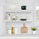 Sorbus Floating Shelves for Wall - 35 Inch Long Bathroom Shelves, Wall Decor for Bedroom, Kitchen, Living Room & Book Storage - Mounted Floating Shelf with Invisible Brackets (White, 2 Pack) by CozyNest Decor