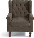 Accent Chair, Upholstered Armchair with Button Tufted High Back & Solid Wood Legs, Comfy Wingback Reading Single Sofa Chair for Small Spaces, Living Room, Bedroom (Taupe, Set of 1) by CozyNest Decor
