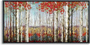 Mofutinpo Large Framed Wall Decor canvas Red Leaves White Birch Tree Wall Art For Living Room bedroom rustic kitchen Modern painting Artwork 29x58 Large Size Black Framed by CozyNest Decor