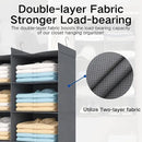 5 Tier Shelf Hanging Closet Organizer, Dual-Row 10 Pocket Cloth Hanging Shelf with 3 Sturdy Hooks for Storage, Foldable (Grey) by CozyNest Decor