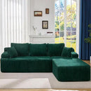 Hobestluk Modular Sectional Sofa Couches 108" L-Shape Couch 3 Seat Modular Sofa Memory Foam Sectional Couches for Living Room, Boneless Couch with Oversized Chaise (Green, Right Facing) by CozyNest Decor