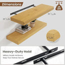 Heimlove 36 Inch Floating Shelves for Wall,10 Inch Deep Wood Shelves with Invisible Brackets,Wall Mounted Storage & Display Shelves for Bedroom,Living Room,Kitchen,Office,Oak Color by CozyNest Decor