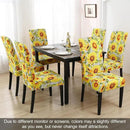 JQinHome Pattern Chair Covers for Dining Room Set of 6, High Stretch Removable Washable Parsons Chair Slipcover for Home Party Hotel Wedding Ceremony (Sunflower,6PCS) by CozyNest Decor