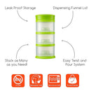 Innobaby Packin' Smart Stackable and Portable Storage System for Formula, Liquid, Baby Snacks and More. 3 Stackable Cups in Lime. BPA Free, 12 Ounce by TinyTreasures Baby Boutique