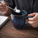 vicrays Coffee Mug Set, 12 Ounce, Set of 6, Ceramic Mug for Men, Women, Unique Glazed Mugs with Handle for Coffee, Tea, Milk, Cocoa, Cereal(blue) by CozyNest Decor