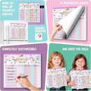 Reward Chart for Kids,Magnetic Behavior Chore Chart for Kids at Home,26 Little Hose Chore Charts,1960 Diamond Stickers,56 Reward Stickers,Incentive Chart to Develop Responsibility and Good Habits,Pink by CozyNest Decor