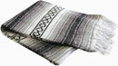 Del Mex Classic Mexican Blanket, Large Authentic Woven Falsa Throw (70"x50"), Artisan Southwest Décor for Beach, Yoga, Outdoors (Gray) by CozyNest Decor