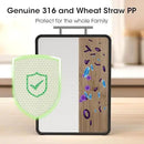 Dishwasher Safe 316 Stainless Steel Cutting Board for kitchen, Double-Sided Pure 316/Wheat Straw PP, Scratch-Resistant Chopping Board with Juice Groove&Grinding Area, Easy to Clean Large Size 16"*11" by CozyNest Decor