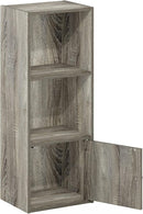 Furinno Luder Shelf Bookcase with 1 Door Storage Cabinet, French Oak by TinyTreasures Baby Boutique