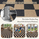 Lahome Checkered Easy Jute Rug, 9x12 Area Rug for Living Room Indoor Outdoor Carpet, Farmhouse Neutral Non Slip Non Shedding Stain Resistance Floor Carpet for Patio Dining Room Backyard by CozyNest Decor
