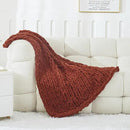 WESHIONGOO Chunky Knit Blanket Throw 40"*40“ Knitted Throw Blankets for Couch Bed Fluffy Soft Blanket with Jumbo Chenille Yarn Thick 100% Handmade(Ｒｕｓｔ) by CozyNest Decor