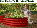 Galvanized Raised Garden Beds Outdoor // 4×2×1 ft Planter Raised Beds for Gardening, Vegetables, Flowers // Large Metal Garden Box (Red) by GreenHaven Gardens