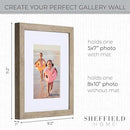 Sheffield Home 4 Piece Gallery Wall Frame Set, 8x10 Inch, Light Natural by CozyNest Decor