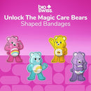 BioSwiss Care Bears Bandages, Unlock The Magic Care Bear Shaped Self Adhesive Bandage, Latex Free Sterile Wound Care, Fun First Aid Kit Supplies for Kids, 50 Count by TinyTreasures Baby Boutique