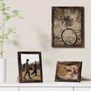 Vittanly 9x12 Picture Frames Set of 9, Shatter Resistant Plexiglass, Display 6x8 Pictures with Mat or 9x12 without Mat, Photo Frames for Wall or Tabletop, Engineered Wood, Brown by CozyNest Decor