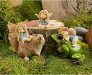 Top Collection Miniature Fairy Garden and Terrarium Statue, Little Fairy Yawning by GreenHaven Gardens