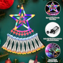Christmas Decoration Lights, Outdoor Christmas String Lights 320 LED 11.5 Ft Waterfall Tree Lights with Big Star Topper 8 Light Modes for Christmas New Year Holiday Garden Yard Indoor Outdoor Decor by GreenHaven Gardens