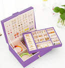 Girls Jewelry Box for Earrings Jewelry Organizer Box Teen Girls Earrings Organizer Jewelry Box with Earring Holder Organizer Stud Earring Box for Girls Womens Jewelry Case Organizer Purple by TinyTreasures Baby Boutique