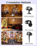 Double Head Christmas Snowflake Outdoor Projection Light,Waterproof Christmas Lights, 180°Rotation Christmas Lights Outdoor, Suitable for Indoor Holiday Christmas Garden Patio Decorations (L) by GreenHaven Gardens