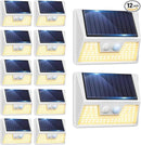 12 Pack Solar Lights Outdoor Motion Sensor, Waterproof Fence Lights with 3 Lighting Mode, Warm White LED Deck Lights for Outside Wall Yard Steps Stairs Garden - White by GreenHaven Gardens