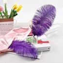 THARAHT Purple Ostrich Feathers 24pcs Natural Bulk 8-10Inch 20cm-25cm for Crafts Wedding Party Centerpieces Halloween and Home Decoration Feather by CozyNest Decor