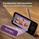 Philips Avent Premium Connected Baby Monitor, with 1080p Camera and App, SenseIQ Sleep and Breathing Rate Tracking, Cry Detection and Translation, Day and Night View, Two-way True Talk Back, SCD973/37 by TinyTreasures Baby Boutique