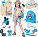 Kids Explorer Kit with Safari Vest & Hat for 3-12 Year Old Boys & Girls - Safari Costume Kids, Zoo Keeper, Paleontologist, Bug Kit & More - Giftable STEM Outdoor Explorer Kit for Kids + Bug Ebook by TinyTreasures Baby Boutique