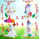 Mood Lab Miniature Unicorn Figurines Set - Funny Mini Statue Kit of 4 pcs - Unicorn Fairy Garden Accessories by GreenHaven Gardens