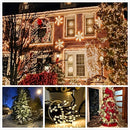 EEW 4-Pack Solar String Lights Outdoor, 400 LED 132FT Solar Christmas Lights with 8 Lighting Modes, Waterproof Green Wire Solar Tree Lights for OutsideXmas Wedding Party Garden Decoration (Warm White) by GreenHaven Gardens