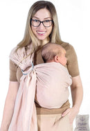 Baby Ring Sling – Breathable 100% Cotton Wrap for Infant Support, Baby Sling Carrier – Adjustable Muslin Fabric, Sunset Rose Baby Sling Wrap - Soft Chest Hold for Travel by TinyTreasures Baby Boutique