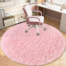 4FT Round Rug for Bedroom: Fluffy Shag Soft Washable Rugs Circle Small Fuzzy Plush Indoor Carpet for Living Room Nursery Playroom Dorm Kids Girls Boys Room (Pink, 4'x4') by TinyTreasures Baby Boutique