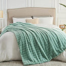 NEWCOSPLAY Faux Fur Throw Blanket Sage Green Bubble Blanket Thick Warm Soft for Couch Sofa Bed 550GSM (New Sage Green, Throw(50"x60")) by CozyNest Decor