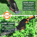 GARCARE 2 in 1 Grass Shear Cordless 7.2V Bush Timmer Handheld Grass Cutter for Shrub, Garden and Lawn Built-in 1500mAh Lithium Battery with 60min Fast Charger by GreenHaven Gardens