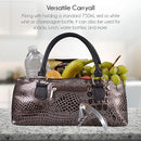Wine Clutch Bag (Thermal Insulated) Trendy Women’s Carry Tote | Holds Red & White 750mL Bottles | Trendy Fashion | Incl. Portable Waiter-Style Corkscrew by TinyTreasures Baby Boutique