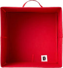 Amazon Basics Cube Organizer Storage Bins Handles, Collapsible Fabric, Pack of 6, 10.5"x10.5"x11", Red by CozyNest Decor