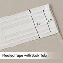 MIULEE Natural Back Tab Blackout Curtain 96 Inch Long 2 Panels Set for Bedroom, Rod Pocket/Pinch Pleat Thermal Insulated Living Room Darkening Pleated Light Blocking Floor to Ceiling Drape by TinyTreasures Baby Boutique