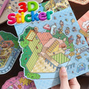 DIY 3D Sticker Scene，8 Sets Pack（600+） Large-Sized, Reusable Sticker Book, Cute Sets for Free Combination, Waterproof for Anywhere, Crafts Party Favors Birthday Gift by TinyTreasures Baby Boutique