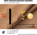 ANRODUO Back Tab Blackout Curtains for Bedroom Living Room, Rod Pocket Pinch Pleated Thermal Insulated Room Darkening Curtains 63 Inches Long 2 Panels, Brown, 42 x 63 Inch by TinyTreasures Baby Boutique