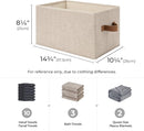 StorageWorks Storage Baskets for Shelves, Foldable Fabric Closet Storage Bins with Handles, Clothes Organizer Laundry Baskets, Brown & Beige, 3-Pack, Large by TinyTreasures Baby Boutique