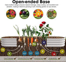 8x2x1ft Oval Galvanized Raised Garden Bed Outdoor 9-in-1 Large Metal Modular Planter Box Raised Beds for Gardening,Vegetables,Fruits,Flowers & Herbs (White) by GreenHaven Gardens